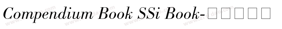 Compendium Book SSi Book字体转换
